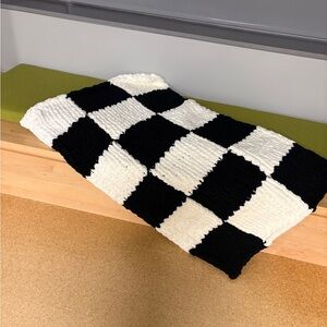 Black and White Checkered Blanket
